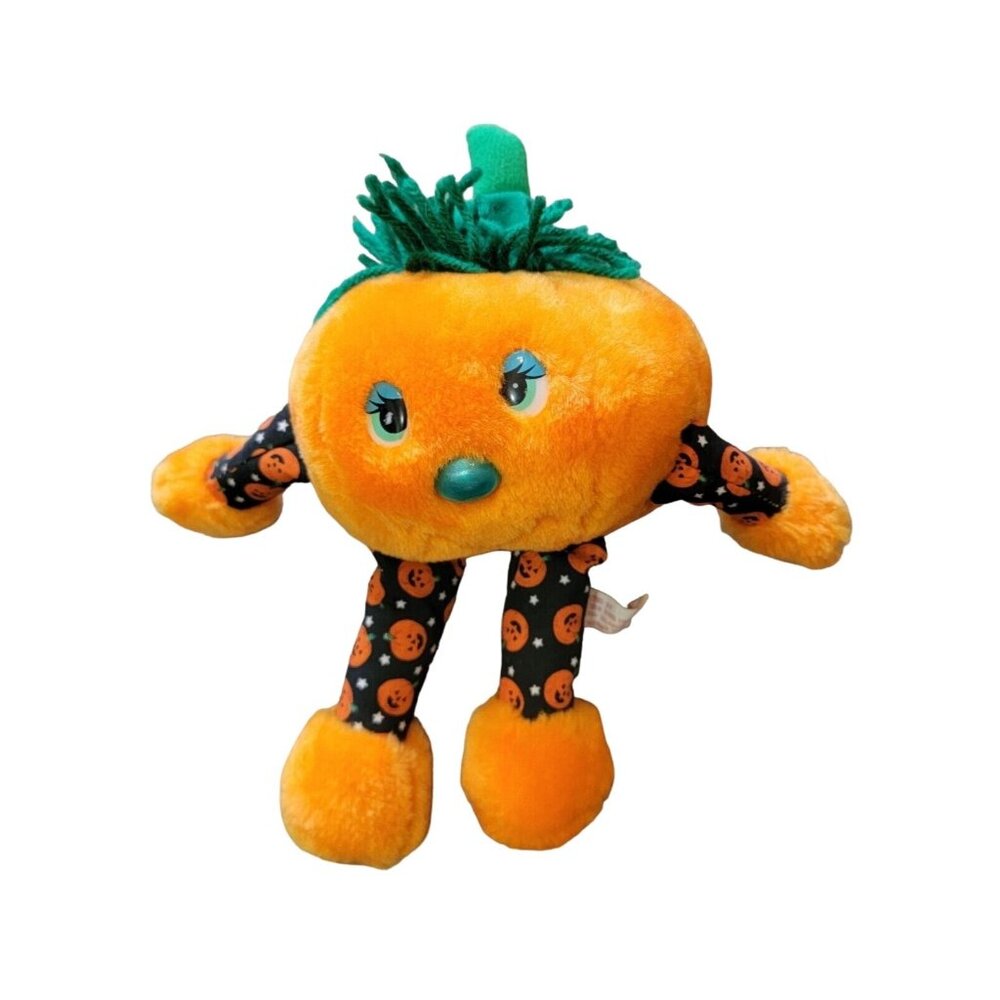 Vintage Halloween Pumpkin Plush 10” Midwestern Home Products Stuffed Toy